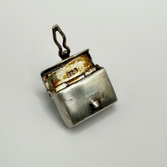 Vintage Sterling Silver Handbag Purse Charm 925 - Picture 7 of 10